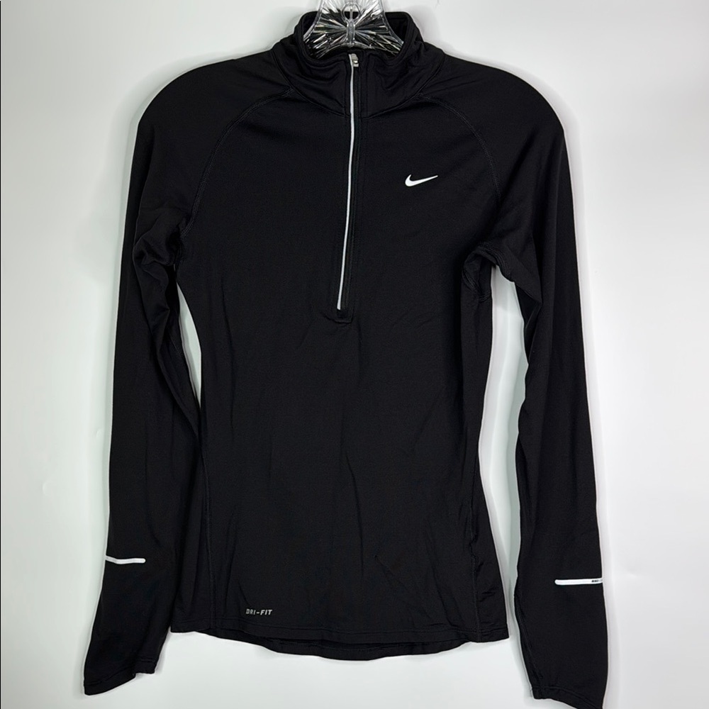 Nike Dri Fit Black 1/4 Zip Sweatshirt Size XS